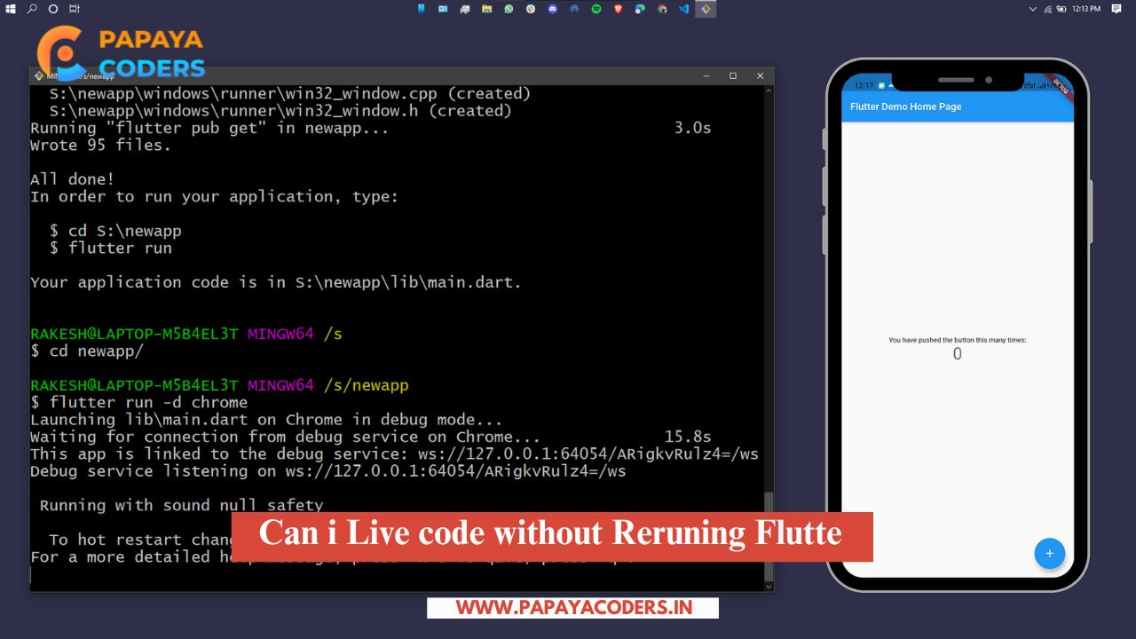 Can i Live code without Reruning Flutter