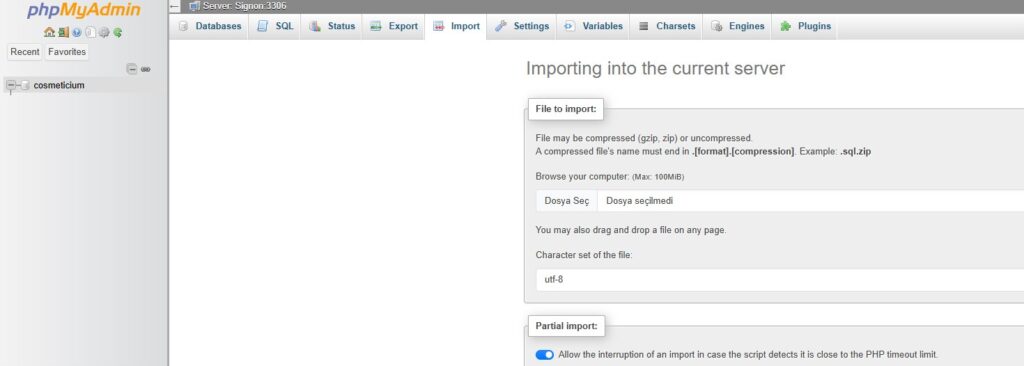 How to Fix phpMyAdmin 100MB Import Limit in CloudPanel